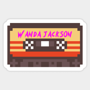 Wanda Jackson 8bit Cassette Tape Sticker